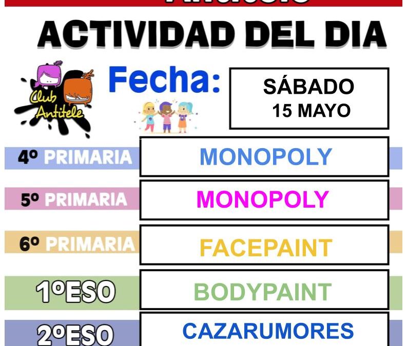 Formulario de Inscripción Actividad – Sábado 15-05-21